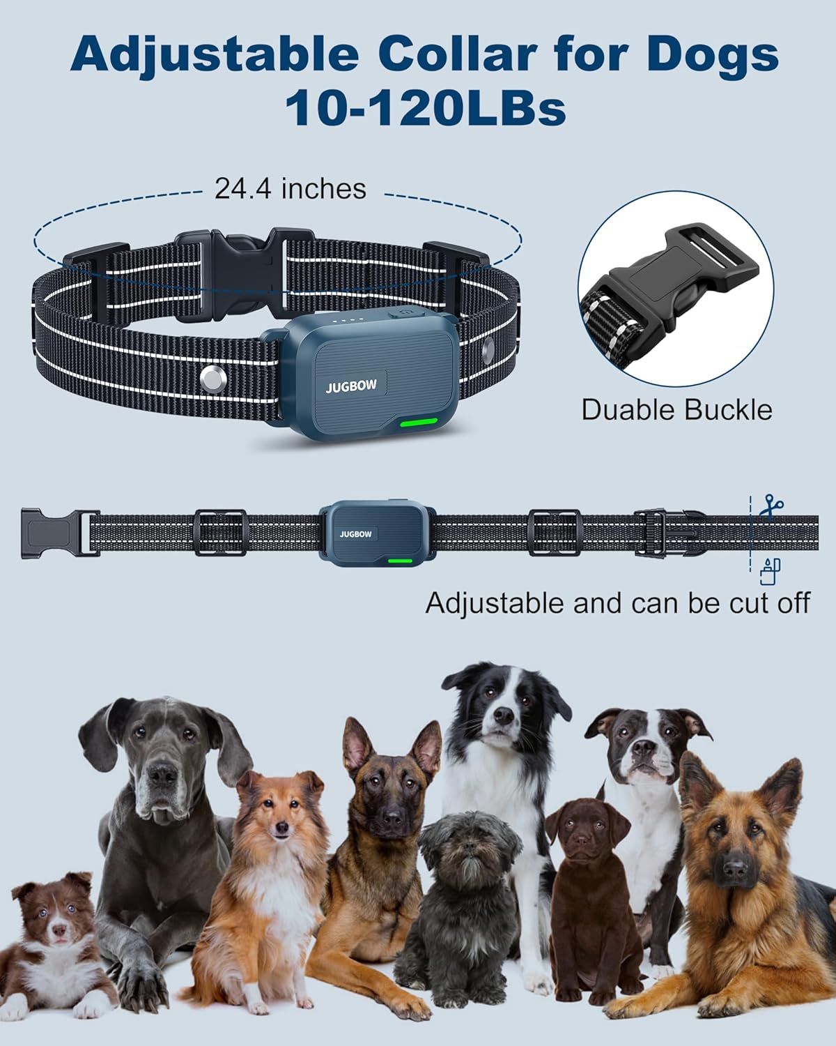 Jugbow - 4200FT Dog Training Collar with Remote IPX8 Waterproof Electric Collar with 4 Training Modes, Security Lock