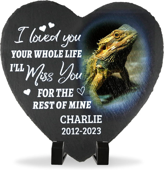 ODB Gifts for Loss of Gecko, Gecko Memorial Stone, Gecko Memorial Gifts, Gecko Loss Gifts, Gecko Head Stones, Cemetery Decorations for Grave, Lizard Grave Marker, Gifts for Gecko Lovers (Gecko)