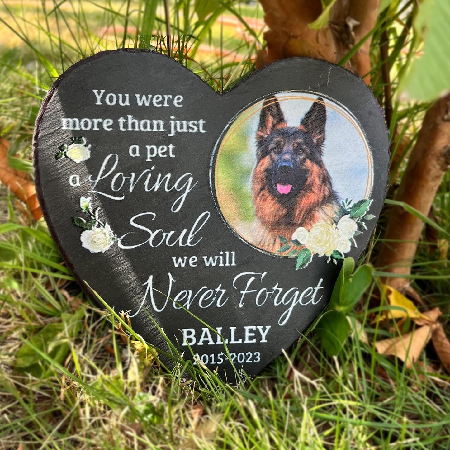 ODB Dog Memorial Gifts for Loss of Dog, Dog Memorial Stone, Pet Memorial Gifts, Pet Loss Gifts, Pet Memorial Stones, Cemetery Decorations for Grave, Cat Memorial Gifts, Gifts for Cat Lovers (Style 2)