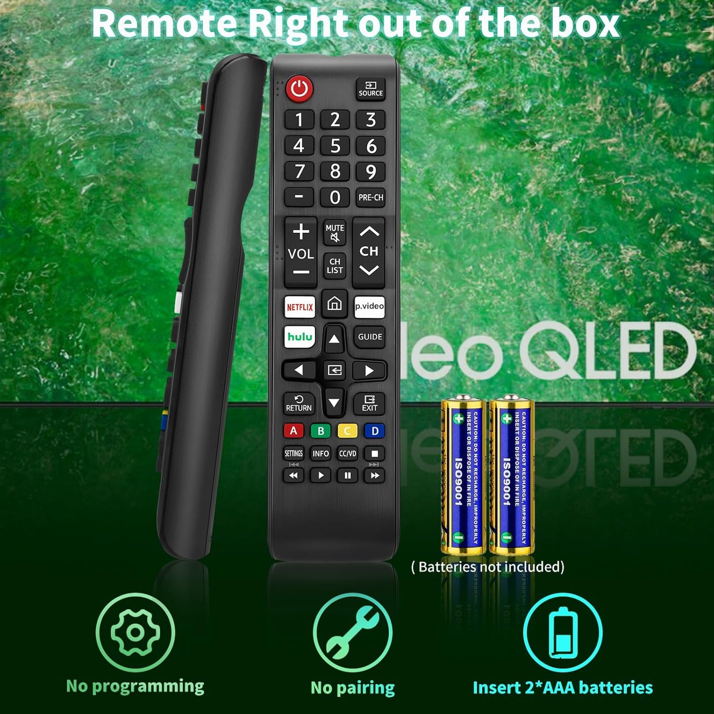 for Samsung-Smart -TV-Remote-Control-Replacement,Universal for All Samsung Frame Curved QLED TVs