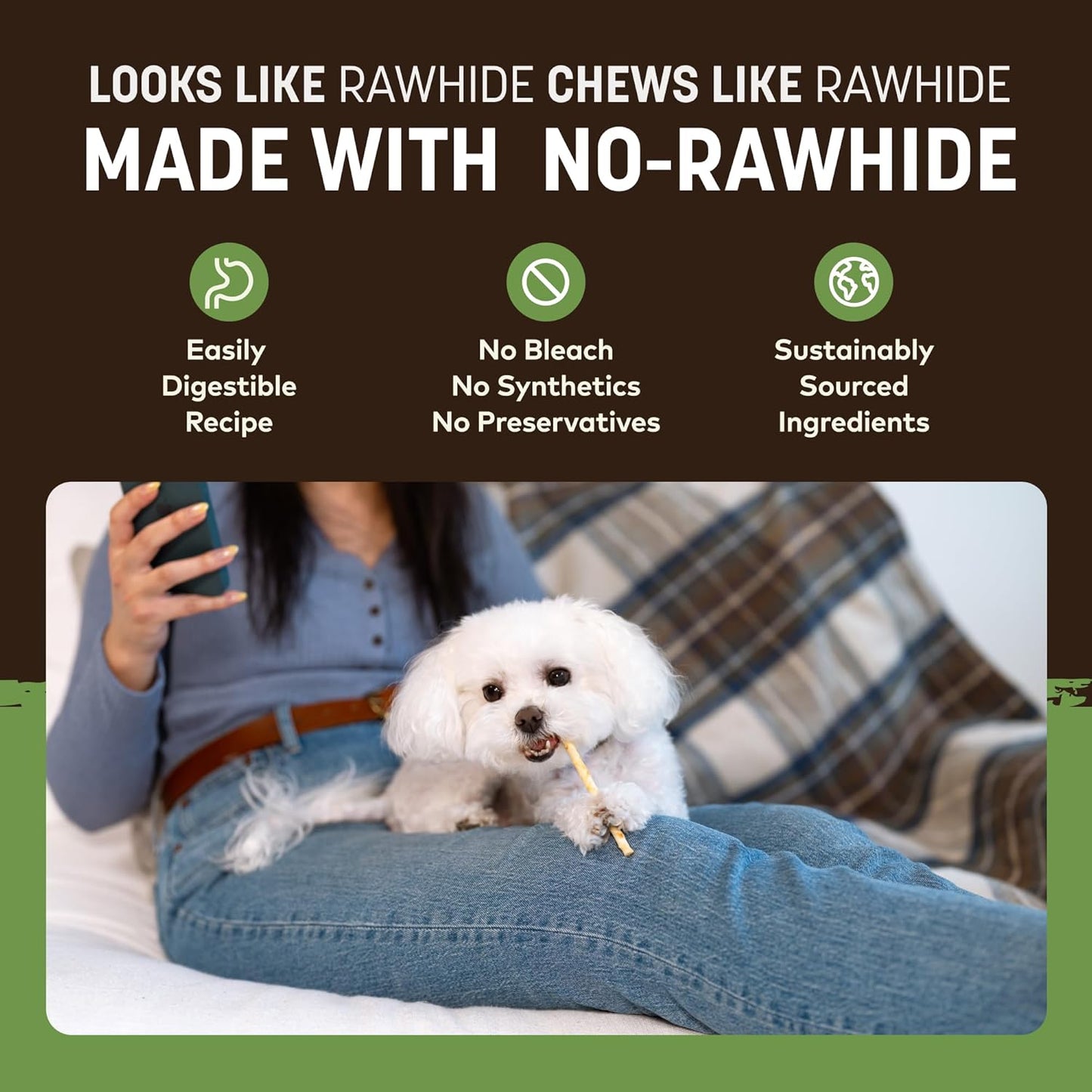 Earth Animal No-Hide Stix Pork Recipe Natural Rawhide Alternative Dog & Cat Chews - 80 Count Extra Value Pack