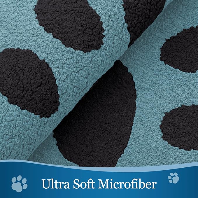 Buganda Dog Door Mat for Muddy Paws, Absorbent Dirt Trapper Washable Indoor Doormats, Non Slip Low-Profile Mud Mat for Dogs, Front Entrance Doormat for Inside Floor (30x20 Inches, Blue)