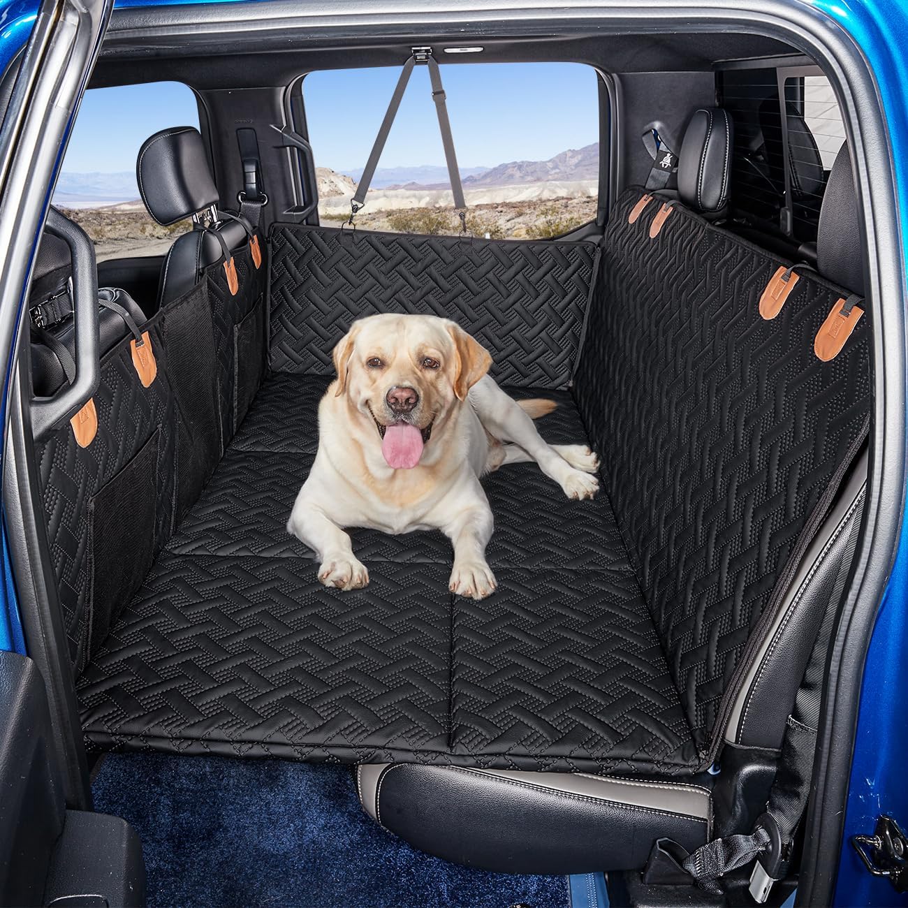 Dog Back Seat Extender for Truck,Truck Dog Seat Cover Back Seat,Dog Hammock for Truck,Hard Bottom Seat Extender,Pet Seat Covers for F150/RAM1500/Silverado