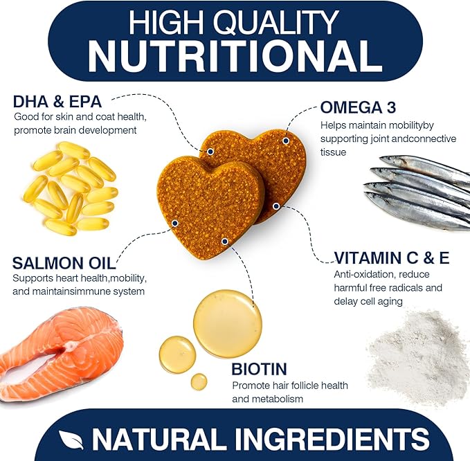 Omega 3 Skin and Coat Supplement for Dogs 200 Chews Dog Fish Oil Supplements with EPA & DHA Fatty Acids Dry Skin Relief for Dogs Shedding Allergy Itching Promotes Heart Hip Joint Health