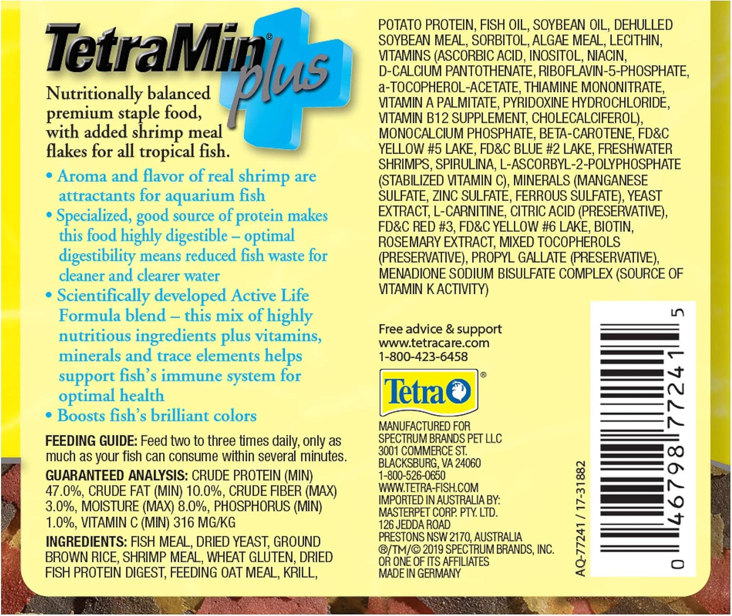 TetraMin Plus Tropical Flakes, Cleaner and Clearer Water Formula, 1-Ounce