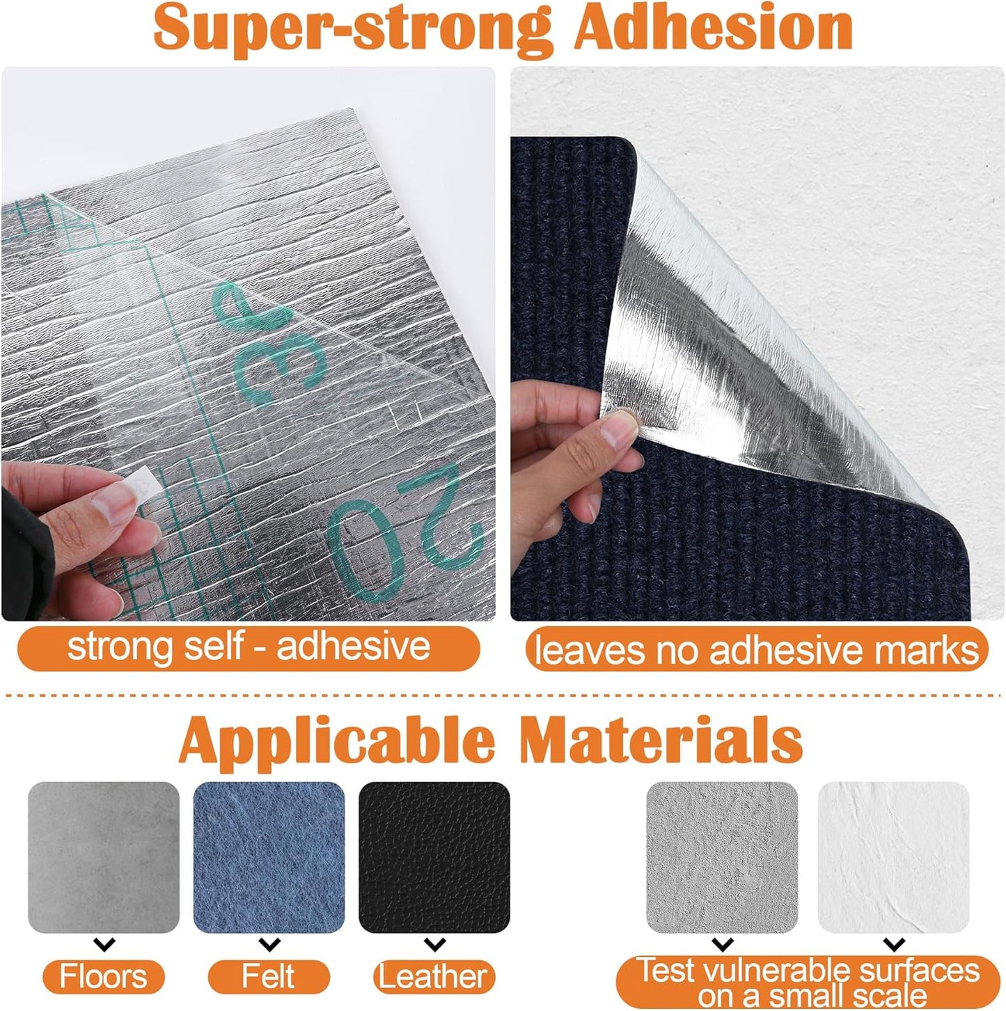 Furniture Protectors from Cats Scratching - 40" x 15.8" Trimmable Self-Adhesive Carpet Protector for Pets, Cat DIY Climbing Couch Protector for Scratch Cat Tree Replacement Indoor (Dark Blue)