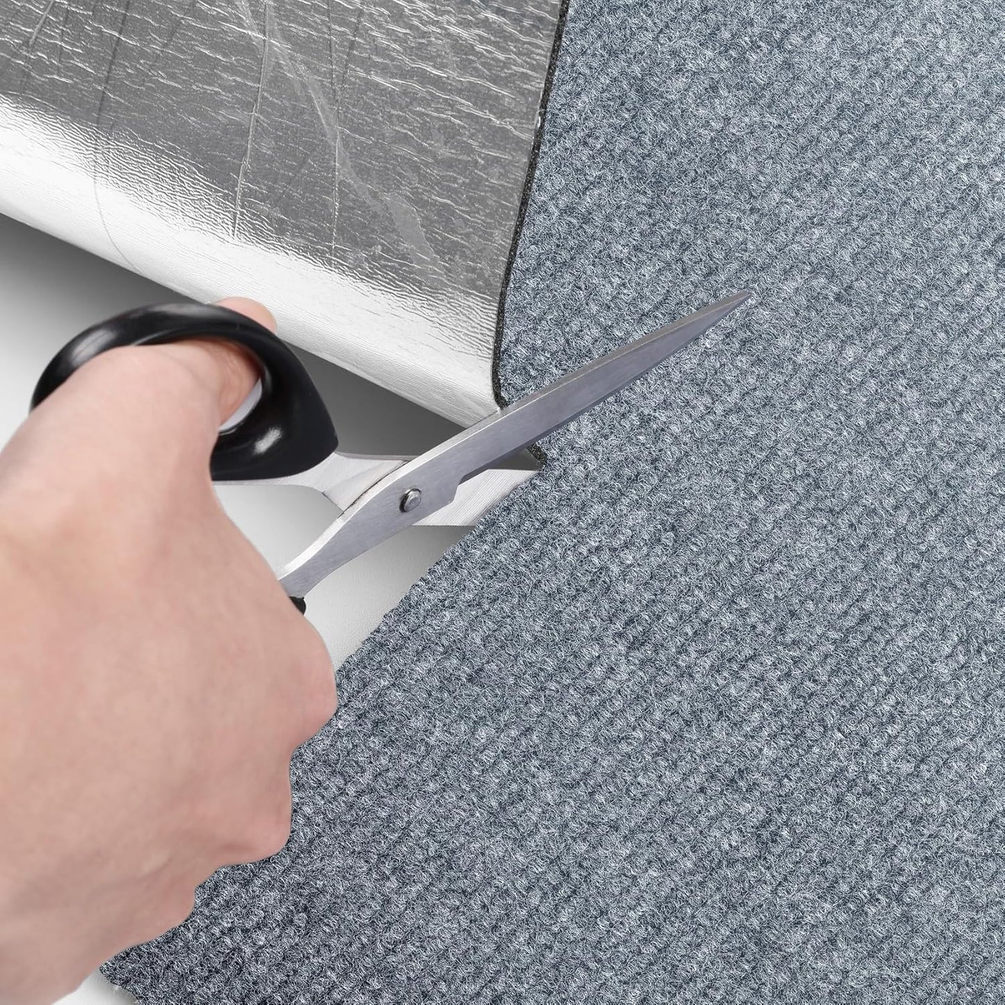 ICOOP 15.8"×160" Anti Scratch Furniture Protector Light Grey Cat Wall Scratcher Self Adhesive Couch Corner Protectors for Cats Sofa Cat Scratcher Protection DIY Scratch Mat for Claws Scratching