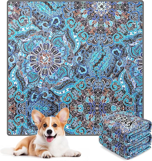 LOOBANI Washable Pee Pads for Dogs, 2 Pack Super Absorbent Reusable Puppy Pads Leakproof Dog Traning Pads, Waterproof Non-Slip Whelping Pad for Floor, Playpen, Crate, Couch-41 x41 (Green)