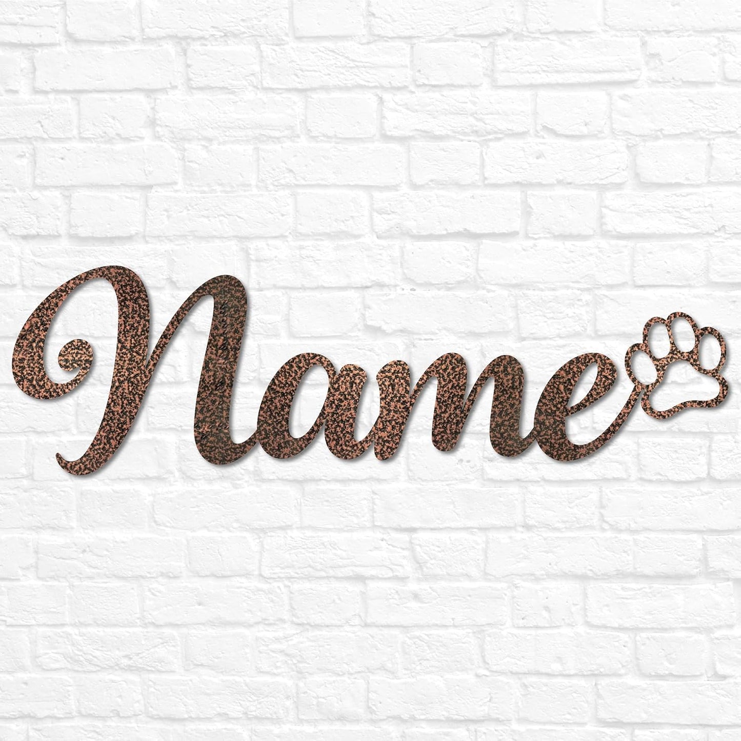 Personalized Metal Pet Name with Paw | Custom Metal Décor | Dog Name Sign | Gift for Dog Mom Dad | Pet Loss Memorial Gift