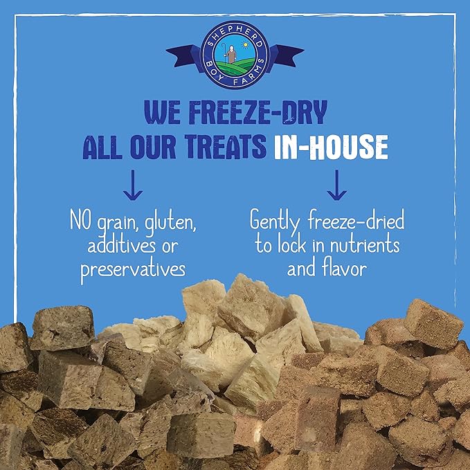 Freeze Dried Dog and Cat Treats, Lamb Liver, All Natural Single Ingredient Freeze-Dried Dog Treat & Snacks, Made in USA, High Protein, Essential Nutrition of Raw Food, 3oz