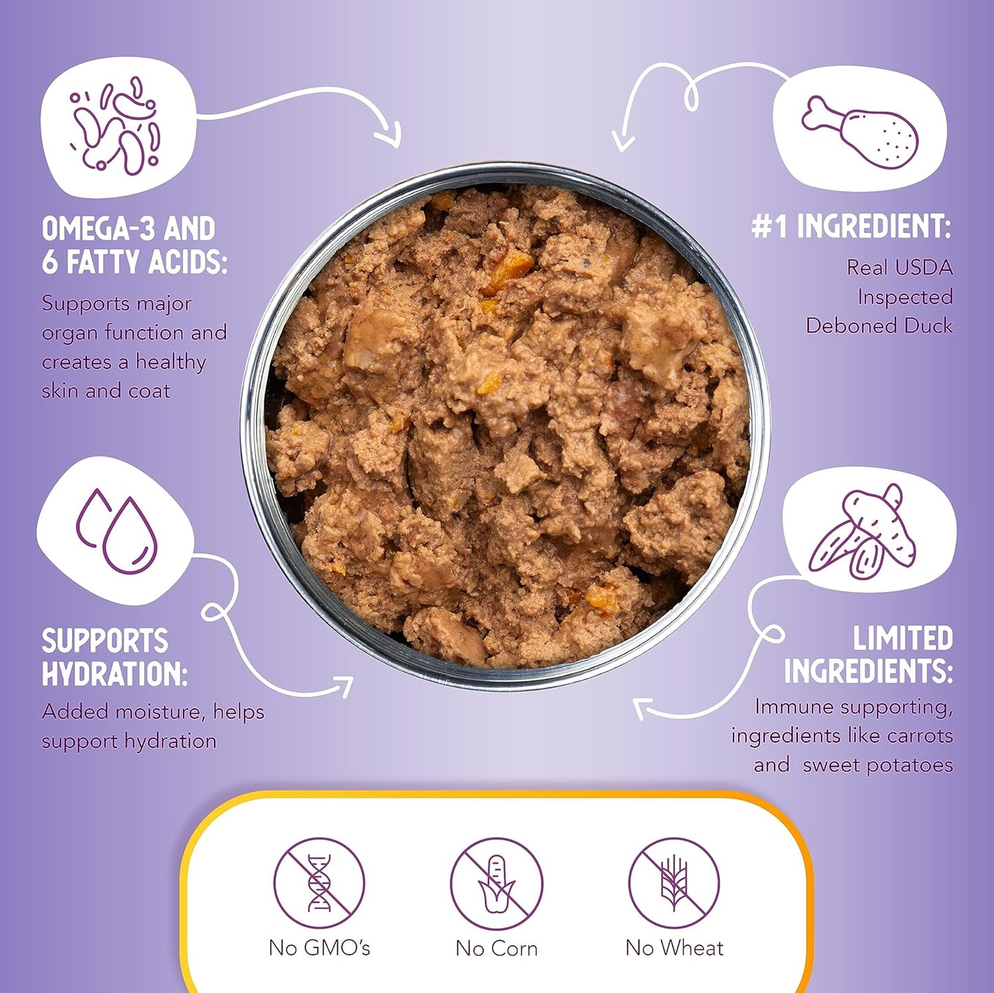 Health Extension Duck Entrée Wet Dog Food Grain-Free, 12.5 oz - Protein-Rich Recipe, Hydration Support, Ideal for Sensitive Stomachs (Case of 12 Cans)