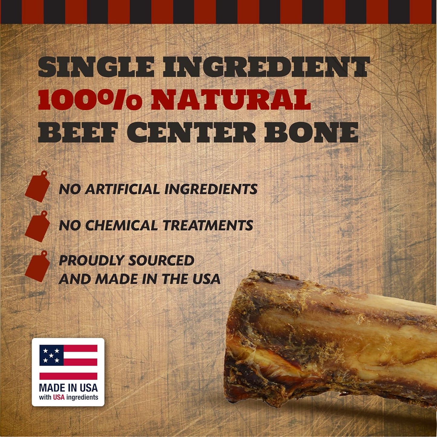 7" Center Bone, for Dogs, Small Coffin Box, 1 Count