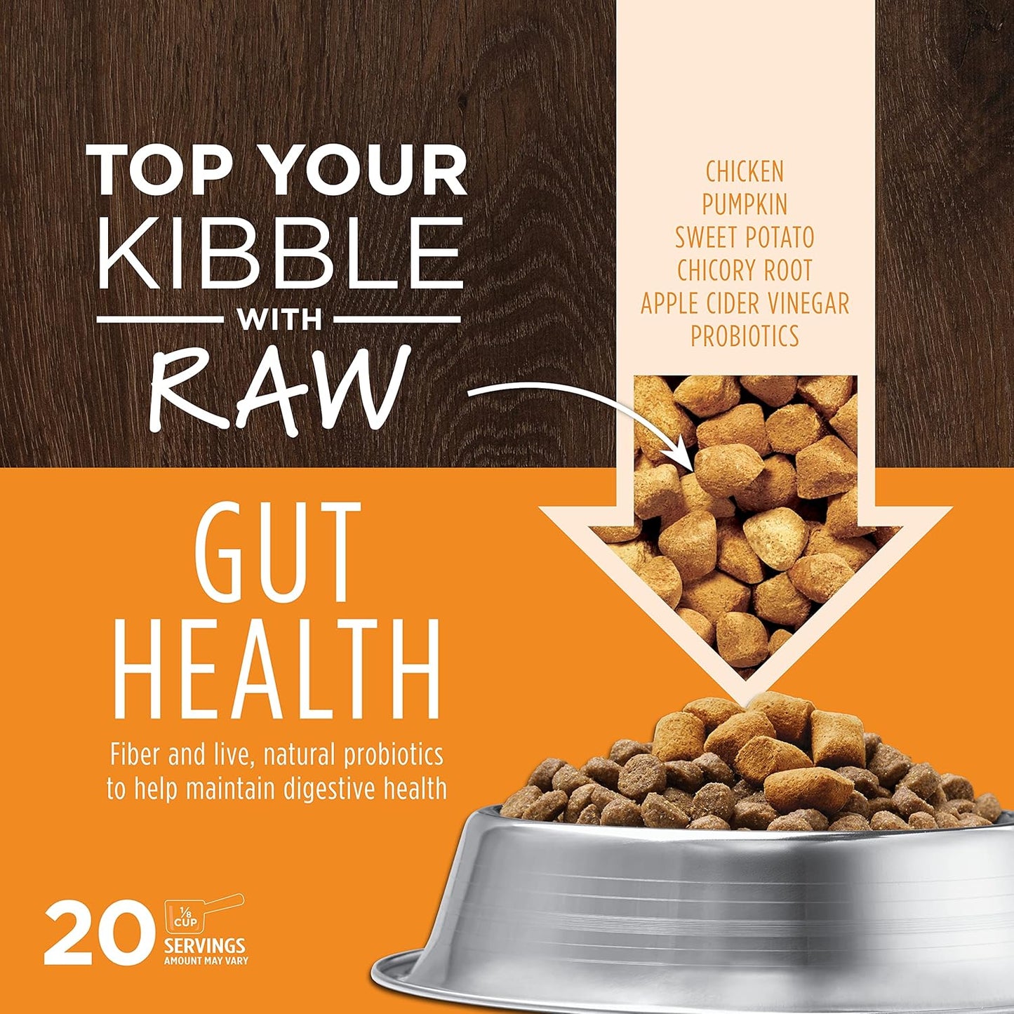 Instinct Raw Boost Mixers Gut Health Freeze-Dried Dog Food Topper, 5.5 oz. Bag