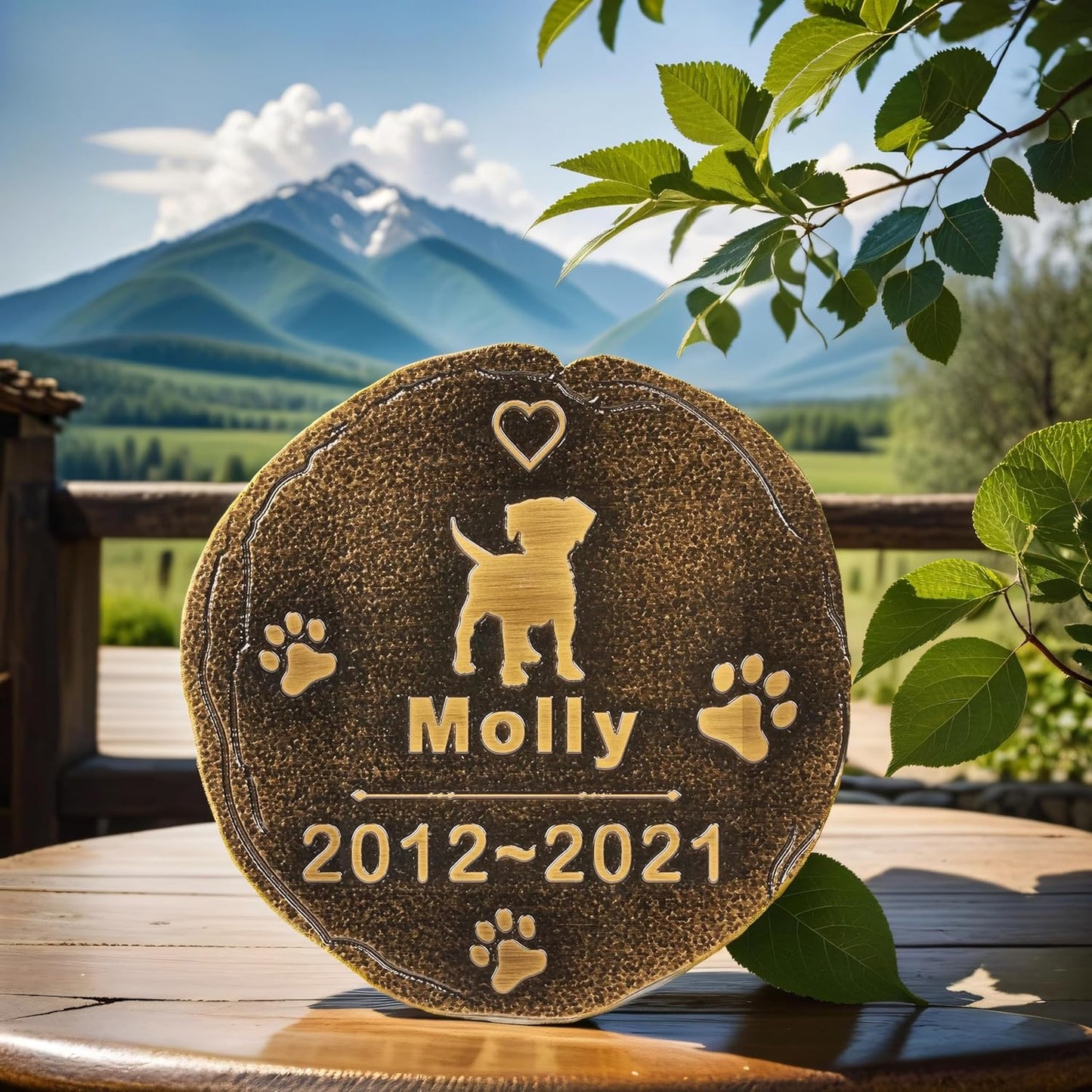 Pet Memorial Stone Cat Dog Pet Memorial Personalized Pet Grave Markers Customized Pet Grave Markers with Pet Name are a Sympathy Gift for The Loss of a Pet (Acrylic)