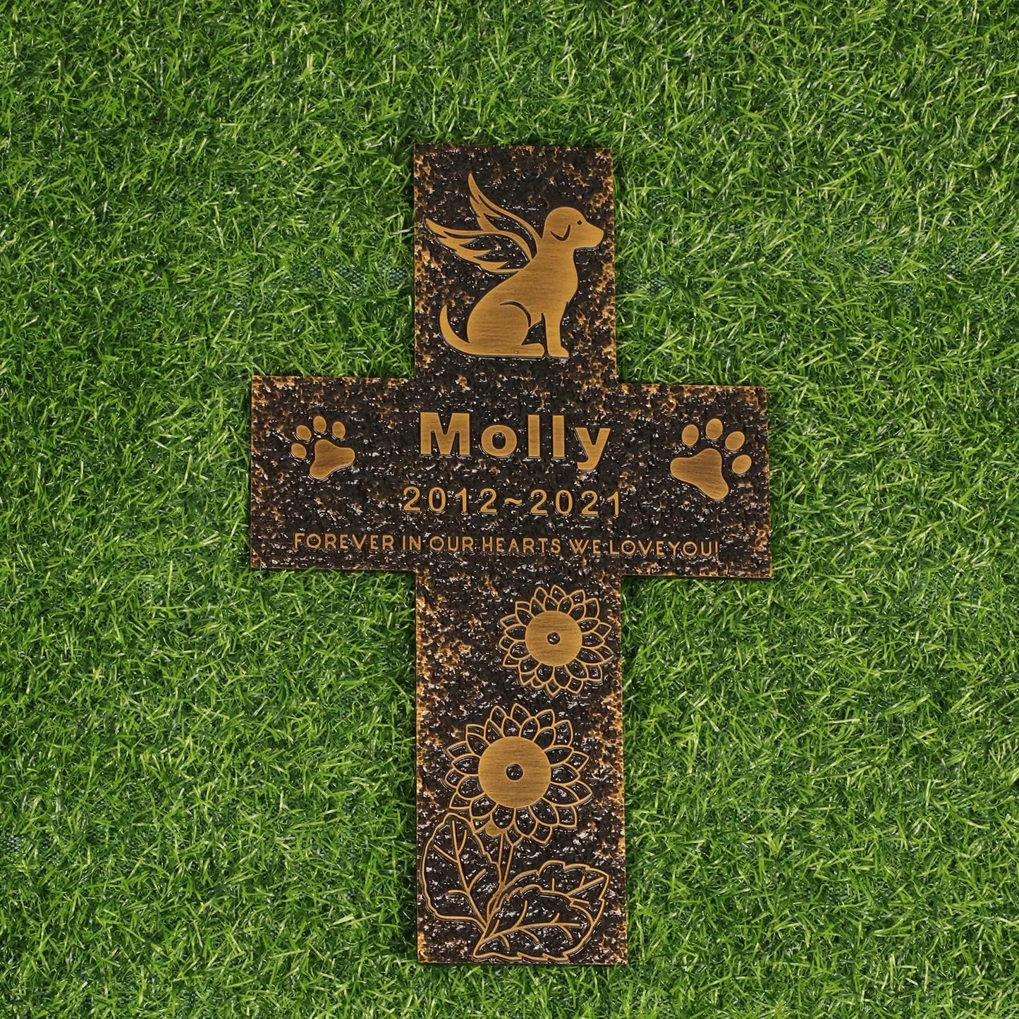 Pet Memorial Stone Cat Dog Pet Memorial Personalized Pet Grave Markers Customized Pet Grave Markers with Pet Name are a Sympathy Gift for The Loss of a Pet (Acrylic)
