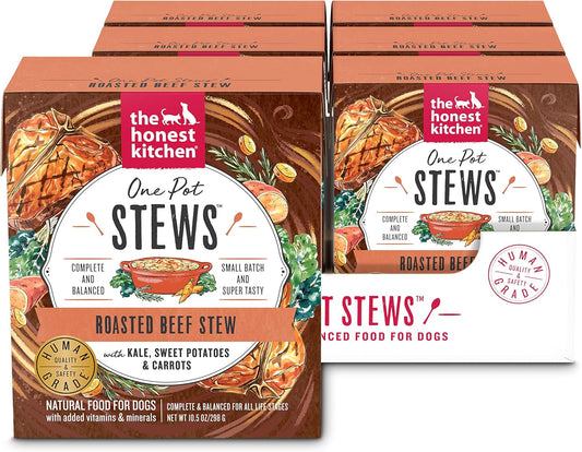 The Honest Kitchen One Pot Stews: Roasted Beef Stew with Kale, Sweet Potatoes & Carrots Wet Dog Food, 10.5 oz x6