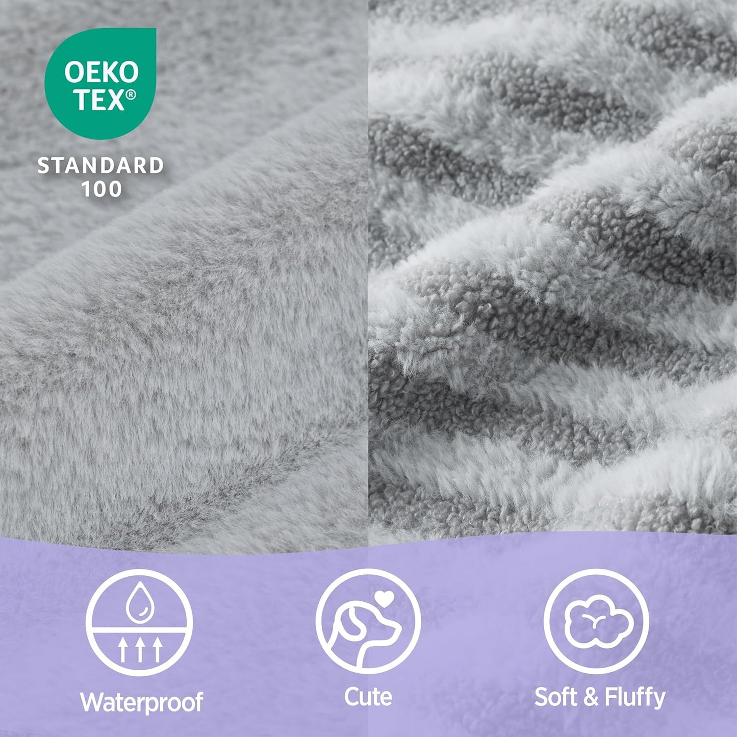 LE SURE Cute Dog Beds Large Sized Dog, Orthopedic Waterproof Large Pet Bed with Sides, High Back Non-Slip Bottom and Egg-Crate Foam Pet Couch Sofa with Washable Removable Cover, Grey