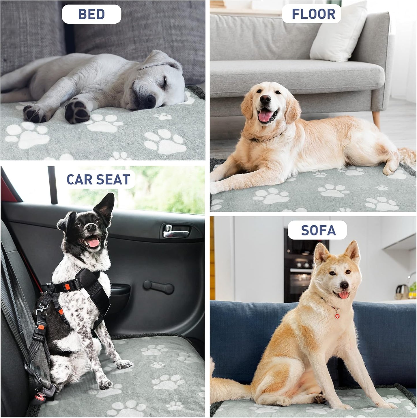 Kritter Planet Waterproof Dog Blanket, Reversible Water Proof Pet Blanket for Couch, Bed & Car, Washable Couch Covers for Medium Dogs - Protects Furniture from Fur, Dirt, and Accidents