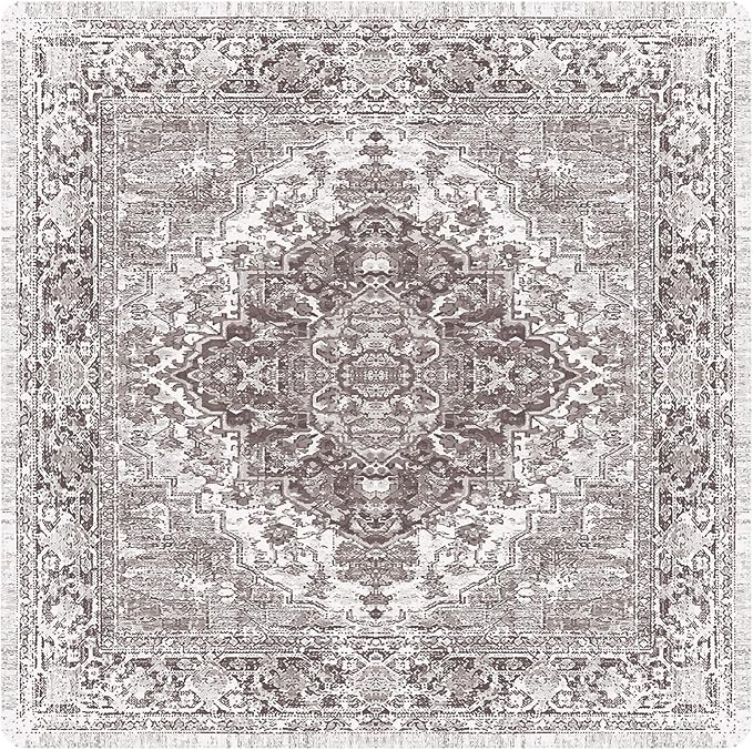 nunubaby Washable Pee Pads for Dogs, Stylish, Non-Slip and Leak-Proof Pee Pads. Reusable Potty Pads for Dogs for Crates and Floors.(Brown/Geo, 54" x54")