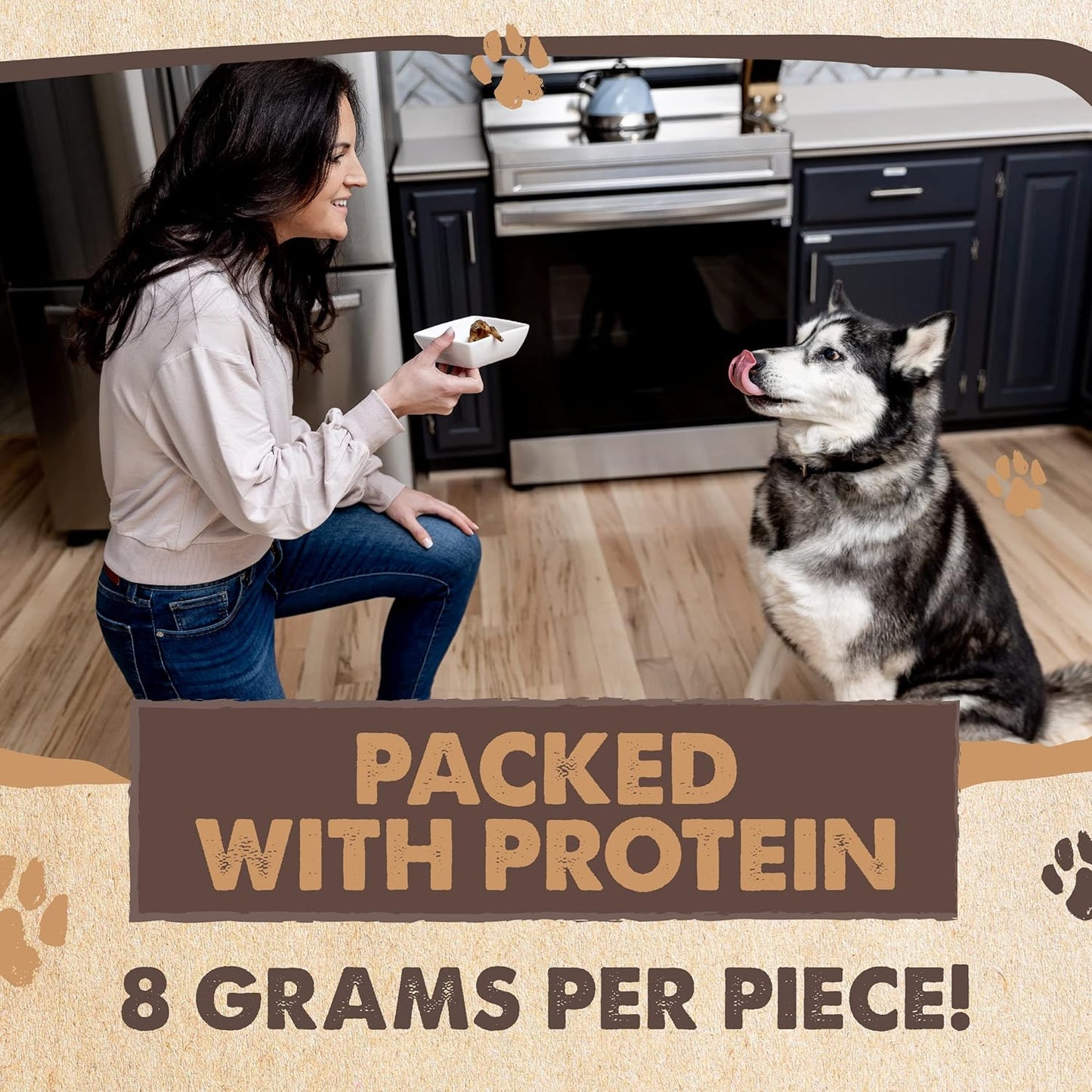 Mighty Paw Naturals Beef Gullet Jerky for Dogs | 100% Natural Beef Gullet Sticks for Small, Medium and Large Breeds. Natural Treat for Large Pets, and Puppies. Dried Dog Treats 14 oz