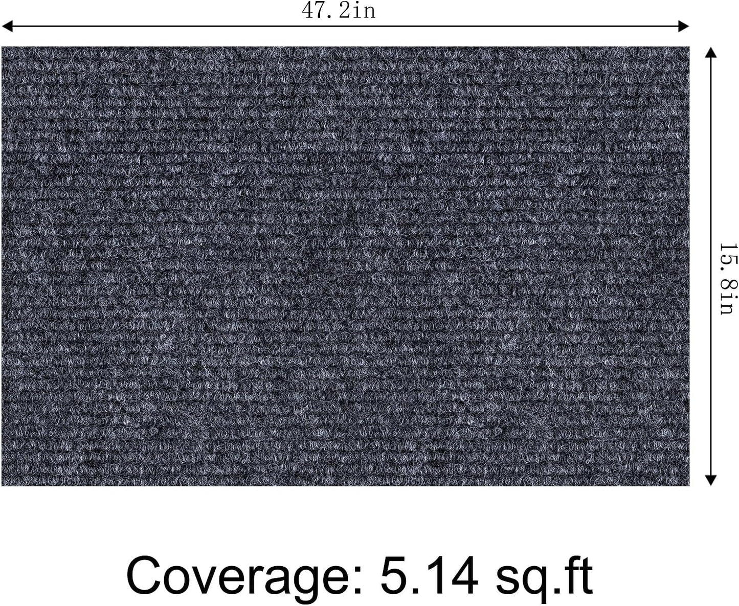 ICOOP Cat Scratch Furniture Protector 15.8"×47.2" Couch Corner Protectors for Cats Dark Gray Self Adhesive DIY Furniture Protectors from Cats Scratching Tree Replacement Cat Scratching Mat for Sofa