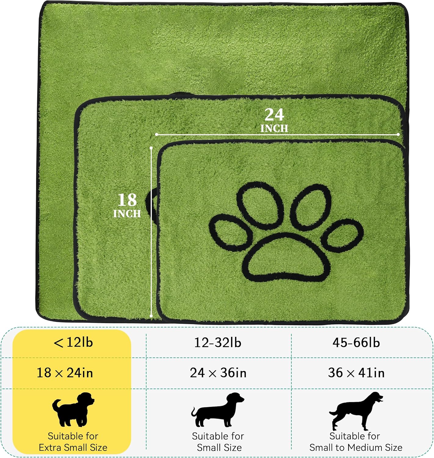 PatiencET Washable Pee Pads for Dogs, 18"x 24" Super Absorbent Embroidered Reusable Puppy Pads for Pet Training, Housebreaking and Incontinence, 2 Pack Puppy Potty Pads with Leakproof Non-Slip Bottom
