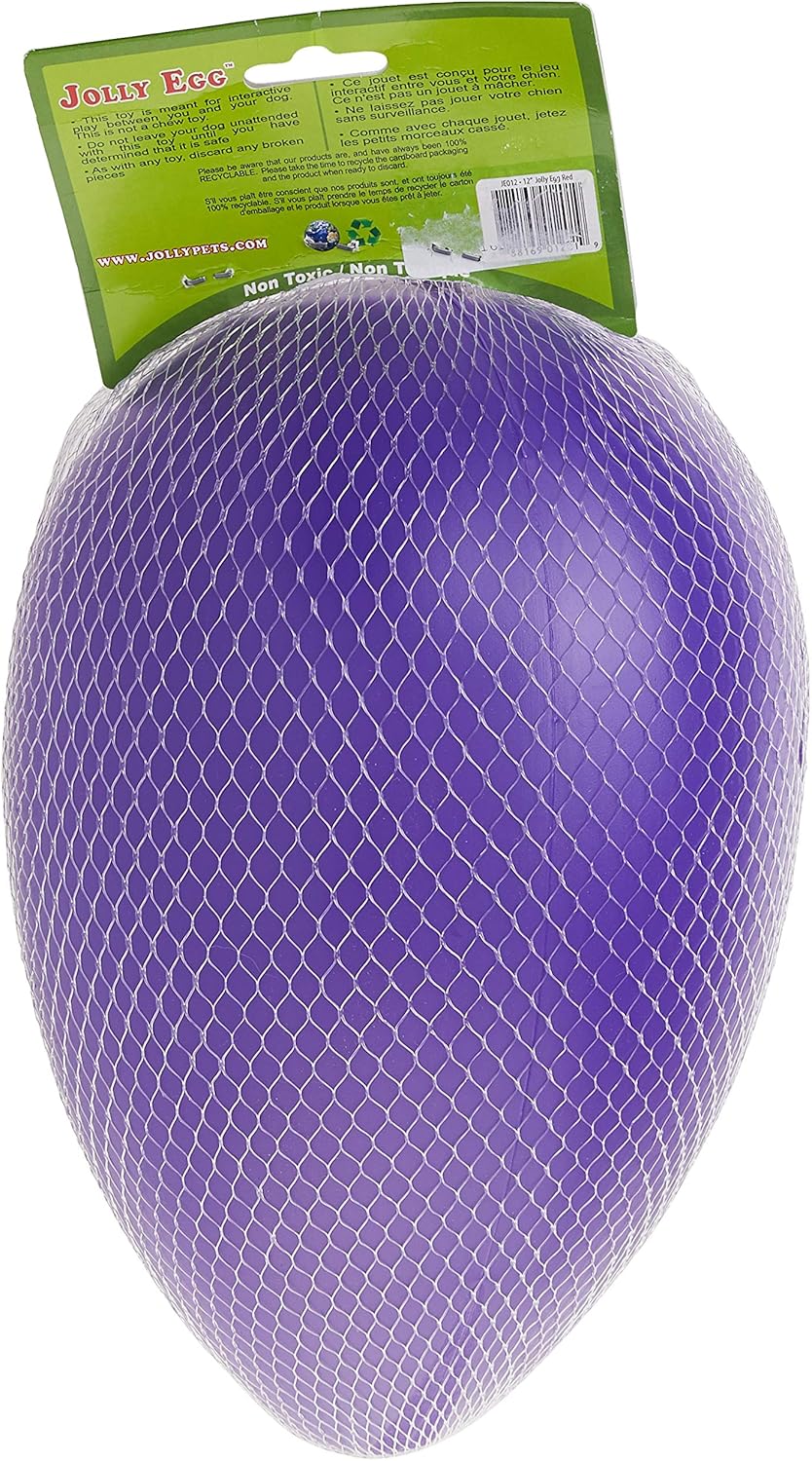 Jolly Pets Jolly Egg Dog Toy, 12 Inches/Large, Purple