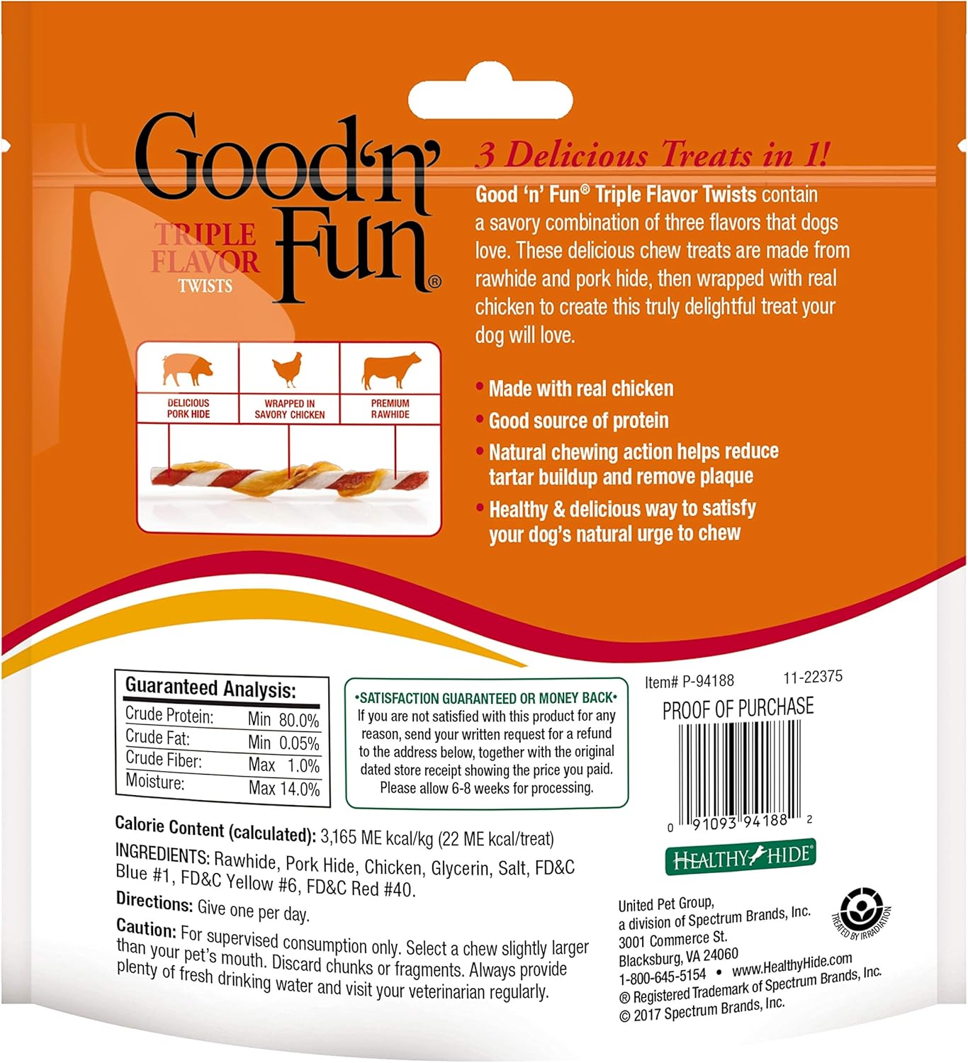 Good'n'Fun Good ‘N’ Fun Triple Flavor Twists, 70 Count (Pack of 12)