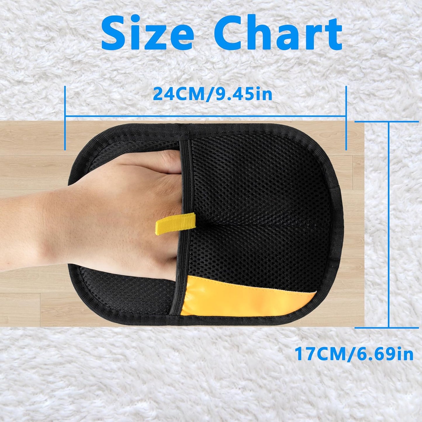 Electrostatic Pet Hair Removal Gloves, Reusable Pet Hair Remover Gloves for Cats & Dogs, Washable Cat Hair Removal Gloves, Upgraded Dog Hair Removal Tool, Cat & Dog Grooming Glove. (Black)