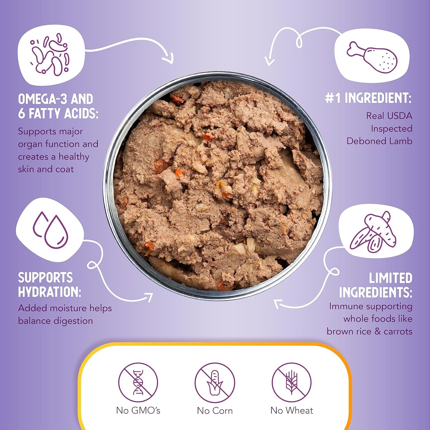 Health Extension Lamb Entrée Wet Dog Food, 12.5 oz – Protein-Rich Recipe, Hydration Support, Ideal for Sensitive Stomachs (Case of 12 Cans)