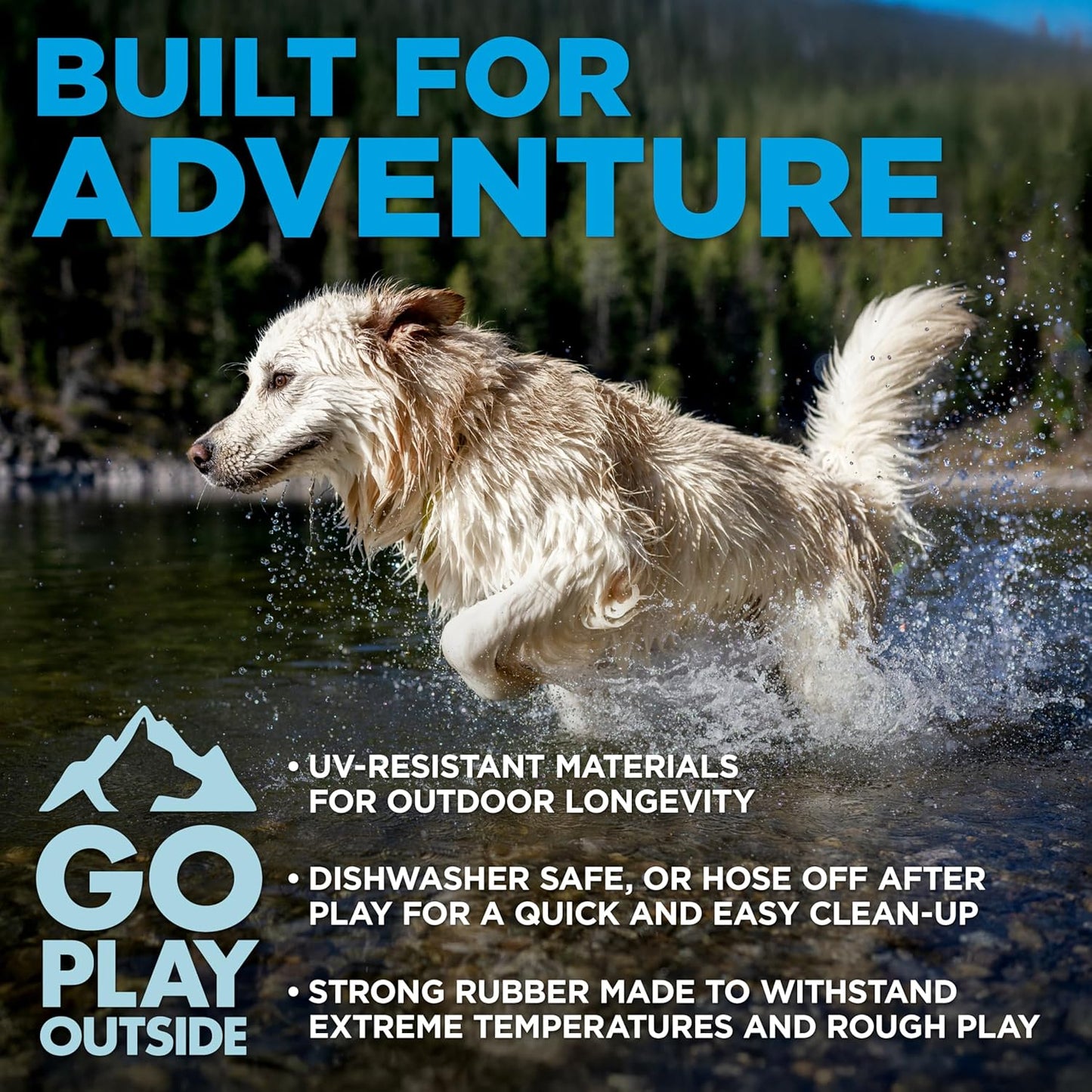 Hound2O Dog Toys | Squeaky Fetch Ball for Dogs | Green Floating Outdoor Toy - Easy to Clean and Made from Non Toxic Materials