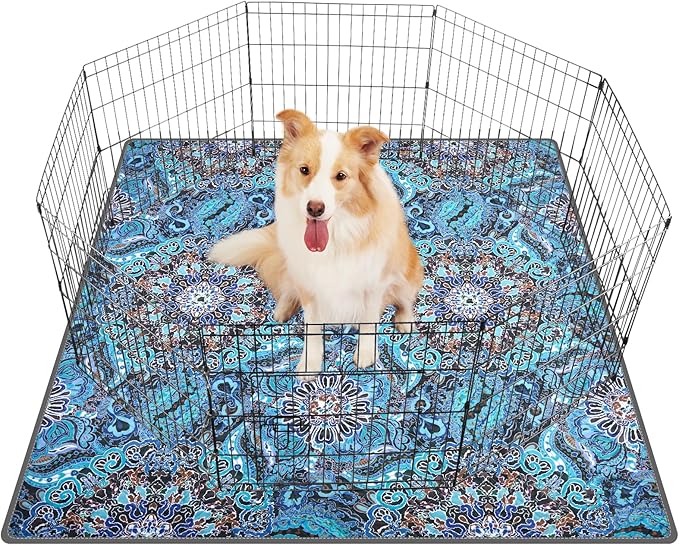 LOOBANI Washable Pee Pads for Dogs, 1 Pack Super Absorbent Reusable Puppy Pads Leakproof Dog Traning Pads, Waterproof Non-Slip Whelping Pad for Floor, Playpen, Crate, Couch-72 x72 (Green)