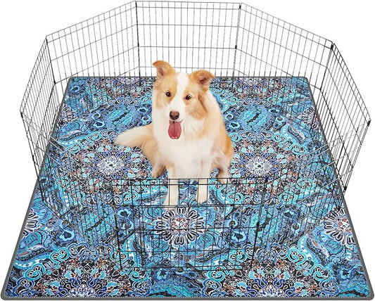 LOOBANI Washable Pee Pads for Dogs, 1 Pack Super Absorbent Reusable Puppy Pads Leakproof Dog Traning Pads, Waterproof Non-Slip Whelping Pad for Floor, Playpen, Crate, Couch-72 x72 (Green)