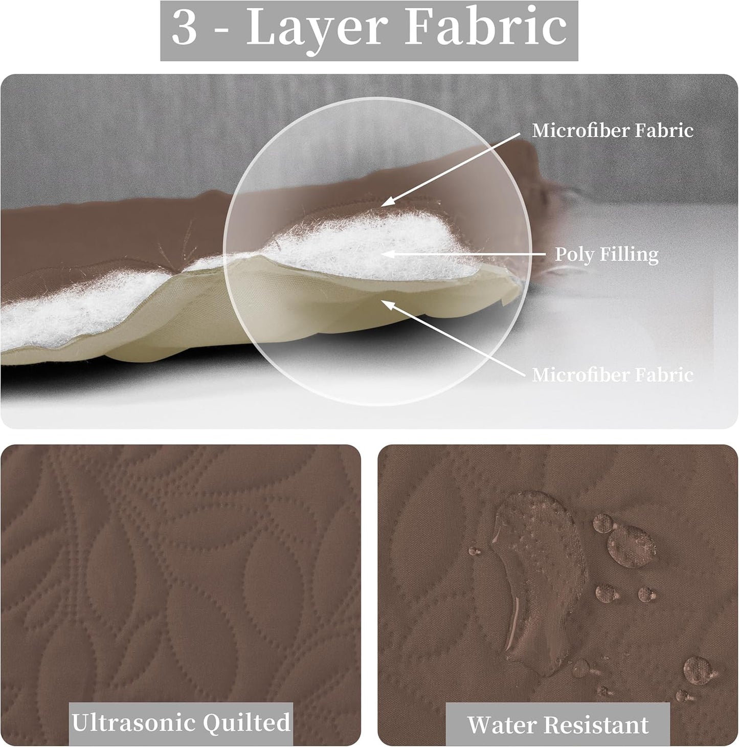 Easy-Going Waterproof Dog Bed Cover Reversible Leak Proof Pet Blanket Replacement Mat for Furniture Washable Couch Cover Sofa Cover for Dogs Cat(82x120 Inch, Brown/Beige)