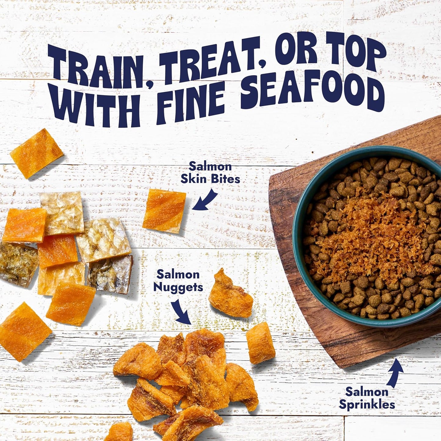 Finfare Freeze Dried Salmon Nuggets, Grain Free Salmon Cat Treats, High Protein & Omega-3s to Support Skin, Coat & Wellness, Crafted in USA, 6oz