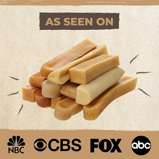 Mighty Paw Yak Cheese Chews for Dogs | All-Natural Long Lasting Treats. Odorless and Great for Oral Health. Limited-Ingredient Chews for Puppies & Power-Chewers (Large, 12 Pack)1 Count (Pack of 1)