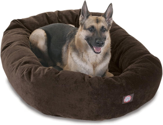 Majestic Pet Villa 52 Inch Shredded Memory Foam Dog Bed for X-Large Sized Dogs 52x35x11 Inch–Orthopedic Dog Bed with Removable Washable Cover-Washable X-Large Pet Bed with Head Support-Storm