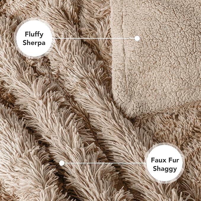 PetAmi Waterproof Dog Blanket for Large Dog, Calming Pet Blanket Bed Couch Cover Protector, Washable Sherpa Faux Fur Throw for Sofa Furniture Protection, Soft Fluffy 60x80 Taupe