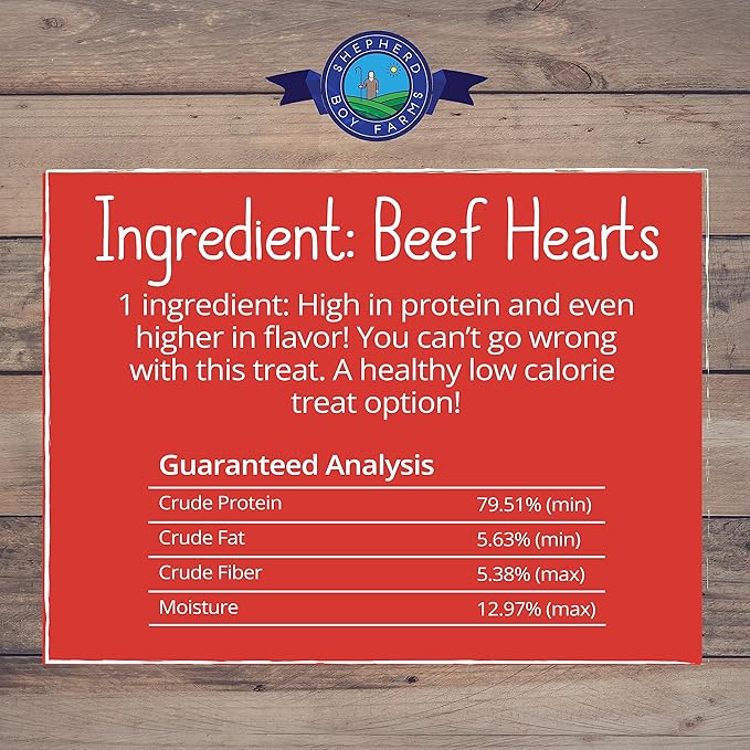 Freeze Dried Dog and Cat Treats, Beef Heart, All Natural Single Ingredient Freeze-Dried Dog Treat & Snacks, Made in USA, High Protein, Essential Nutrition of Raw Food, 3oz