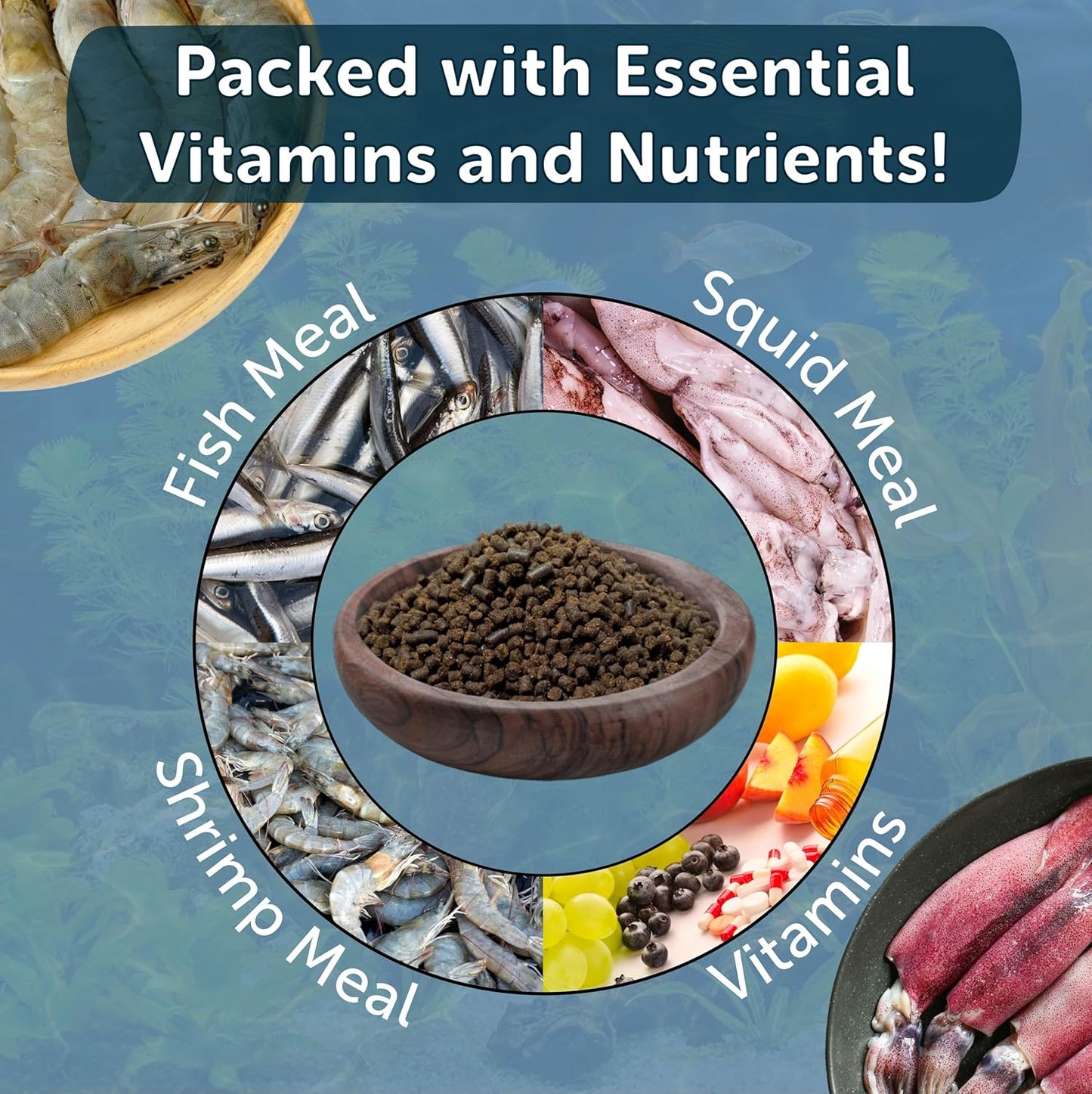 Aquatic Foods Inc. Axolotl Food, 1/8" Soft Moist Sinking Pellets, Rangen's Salmon Meal Pellets for Small Axolotl. Also Shrimp, Snails, Crabs, Bottom Fish, All Tropical Fish...11oz Small Jar