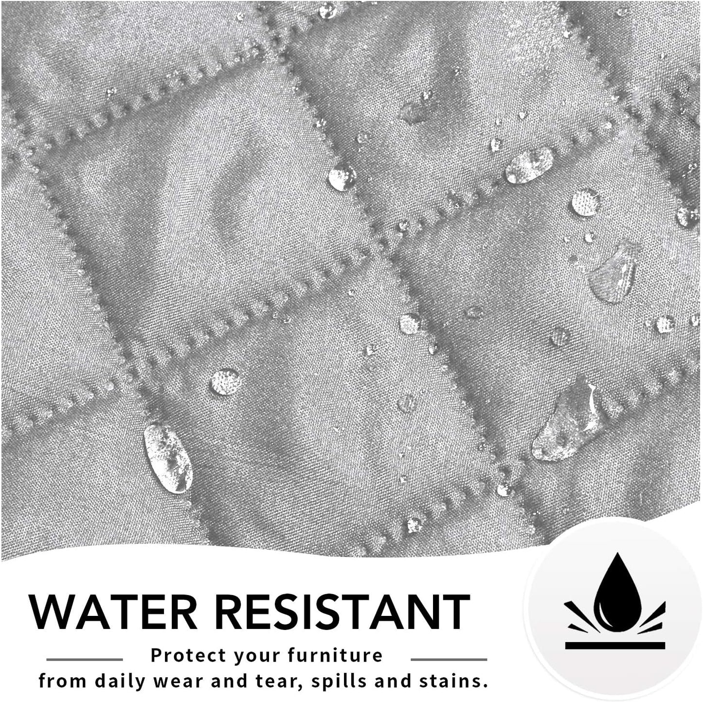 Easy-Going Recliner Chair Slipcover Reversible Sofa Cover Water Resistant Couch Cover Furniture Protector with Elastic Straps for Pets Dog (Recliner, Light Gray/Light Gray)