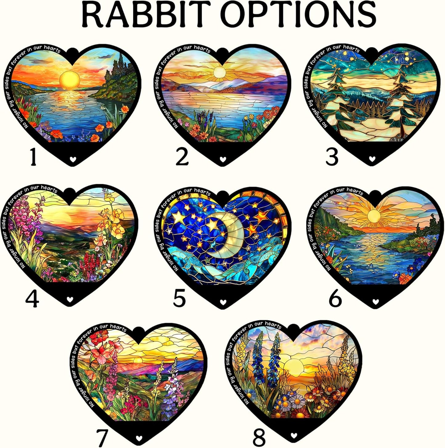 Personalized Bunny Suncatcher – Custom Rabbit Suncatcher with Name for Up to 3 Pets, Sympathy Gift for Rabbit Loss, Memorial Gift for Bunny Lovers, Easter Decor