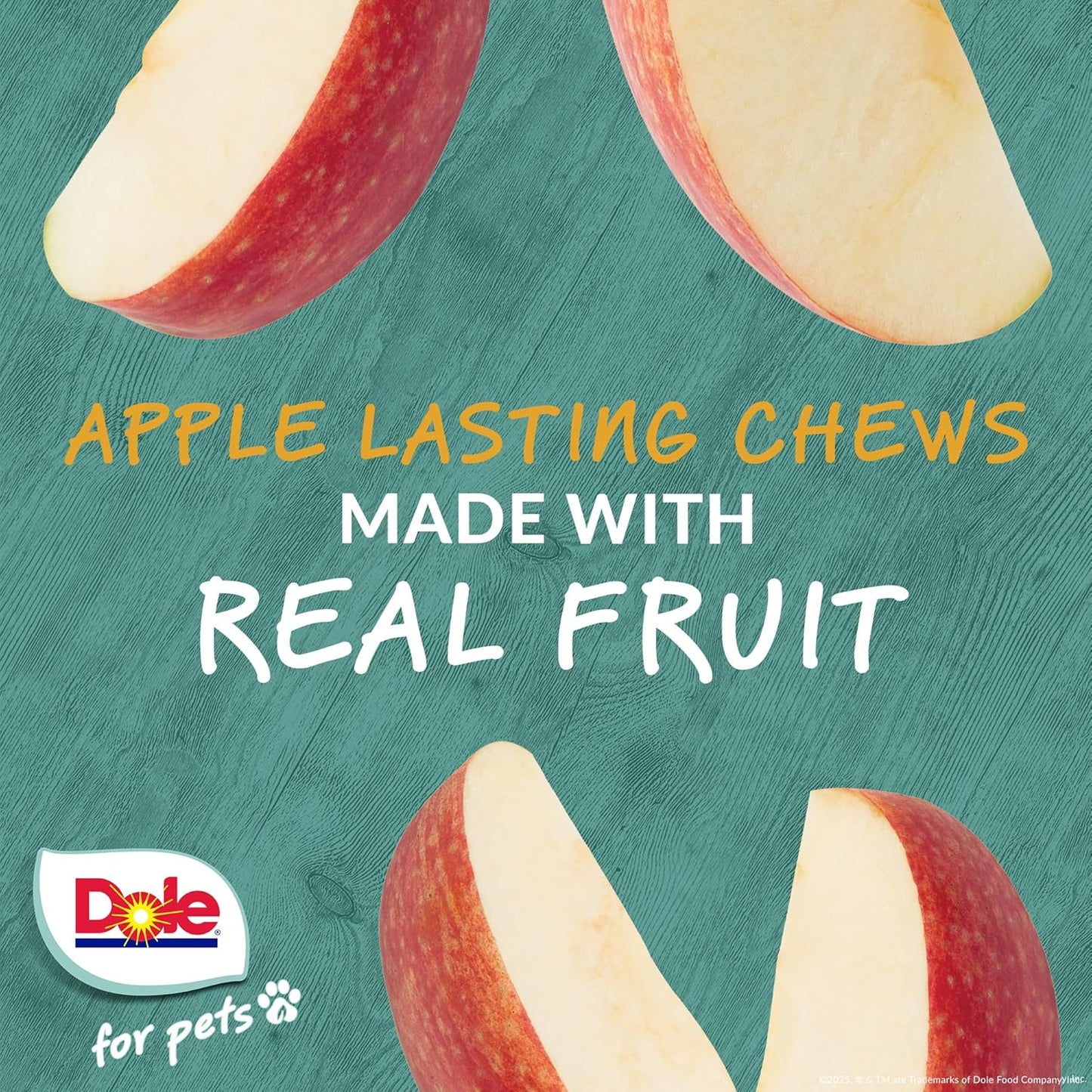 Dole Apple Flavor Dog Treats, Small Breed, 8oz, 10ct | Real Fruit, No Wheat, Corn, Soy, Artificial Flavors, Colors, or Preservatives