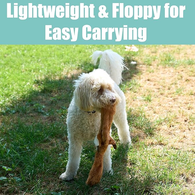 SPOT Skinneeez Squirrel 23-Inch Stuffing-Free Plush Dog Toy – Realistic Design with 2 Squeakers – Durable, Soft Polyester for Medium & Large Dogs – Tug, Fetch & Shake Play – for Moderate Chewers