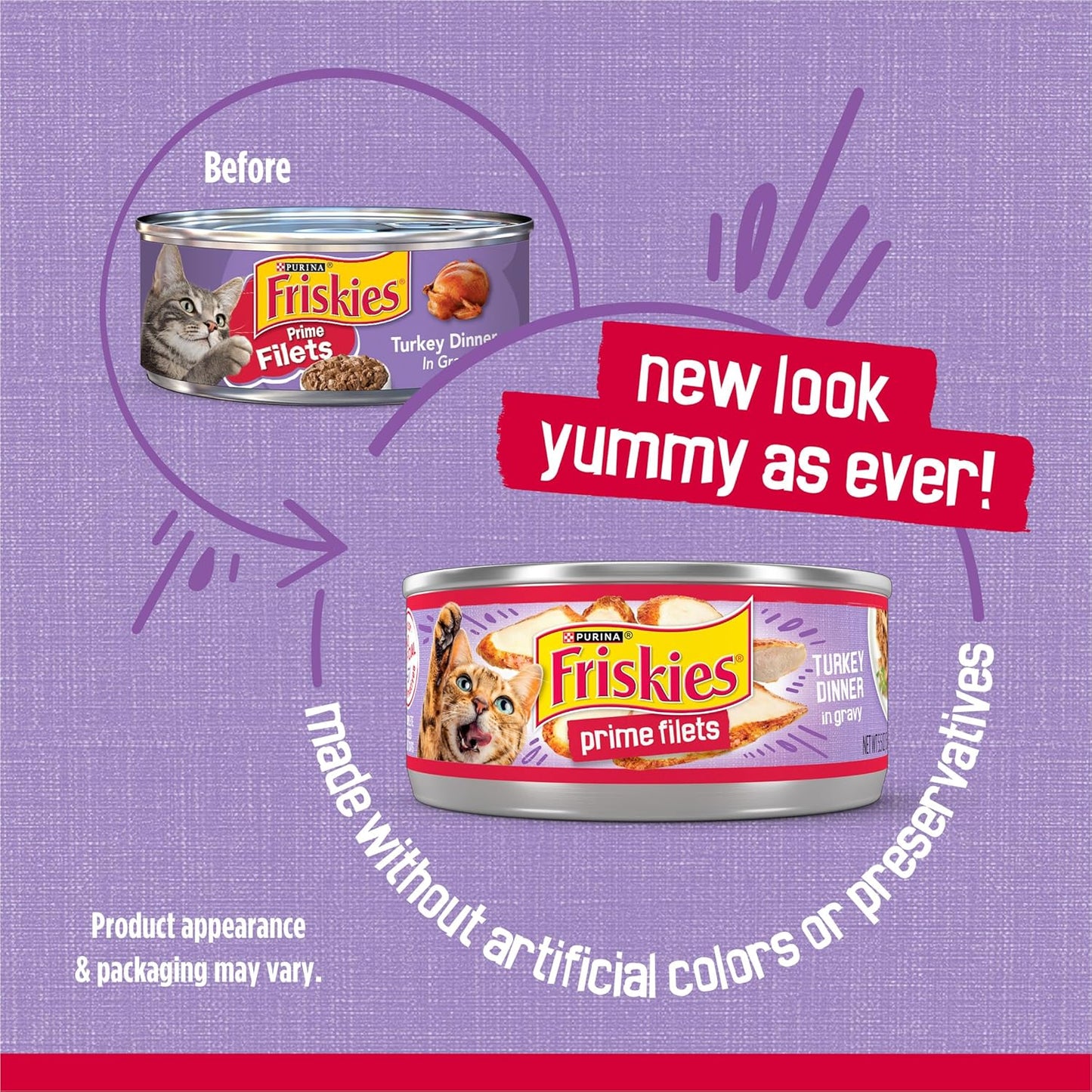 Purina Friskies Prime Filets Turkey Dinner in Wet Cat Food Gravy - (Pack of 24) 5.5 oz. Cans