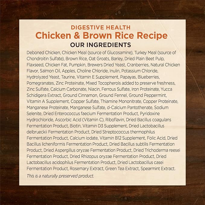 Wellness CORE Digestive Health Dry Dog Food, Small Breed, Wholesome Grains, Natural, Recipe for Dogs with Sensitive Stomachs, Chicken, (12-Pound Bag)