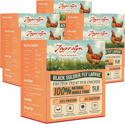 30LB Non-GMO Dried Black Soldier Fly Larvae for Chicken – 85X More Calcium Grubs Than Mealworms for Strong Eggshells & Healthy Growth - High Protein for Chickens, Birds, Ducks, Geese & Pets