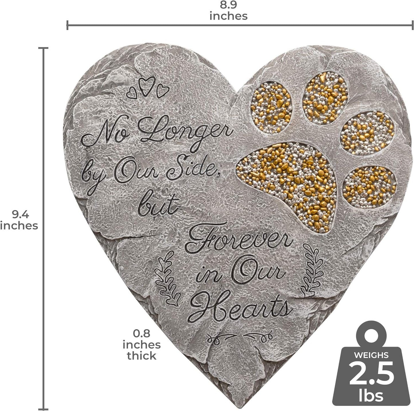 Dog Memorial Gifts for Loss of Dog Sympathy Gift - Rainbow Bridge Dog Memorial Stone for Remembrance Dog Passing Away Sympathy Gifts - Thoughtful Pet Loss Gifts - Gray