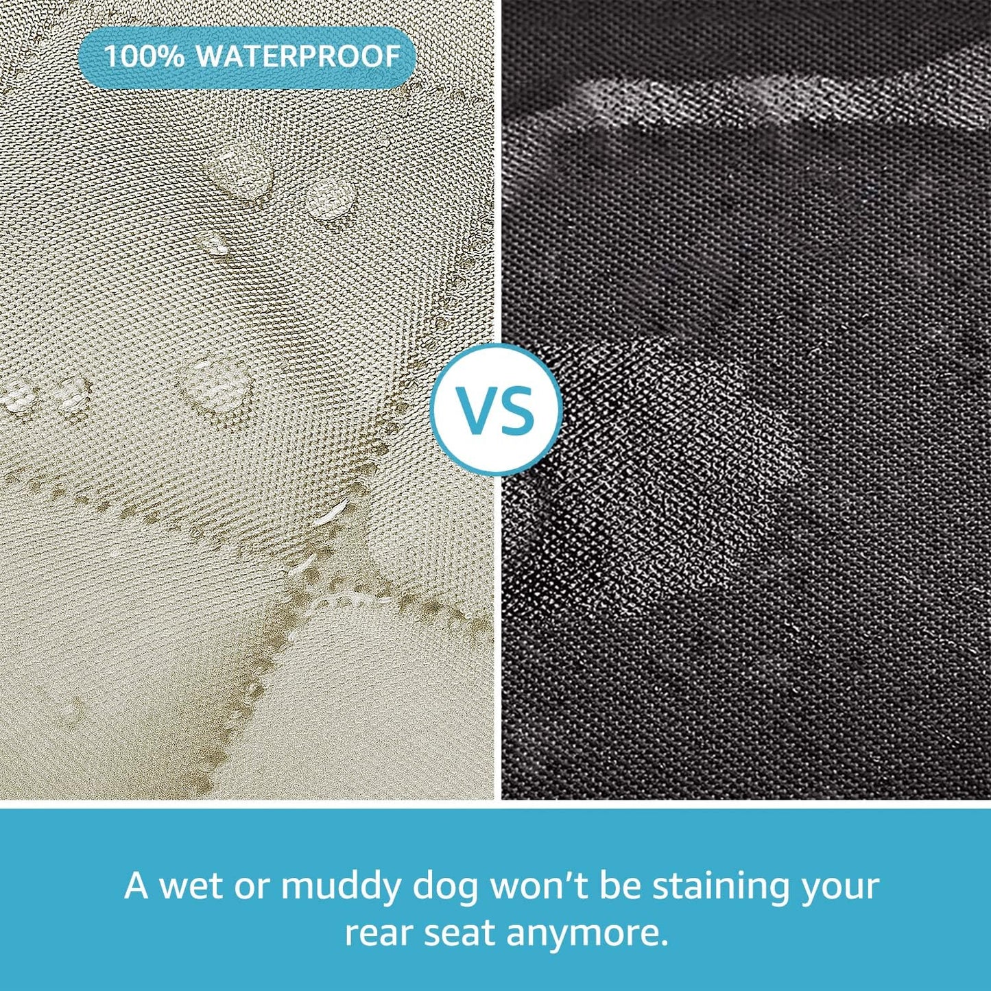 Lassie 4 in 1 Dog Floor Hammock for Crew Cab,100% Waterproof Backseat Cover Dog Seat Covers, Bench Protector for Ford F150, Chevy Silverado,GMC Sierra,Toyota Tundra,Ram 1500 Truck etc