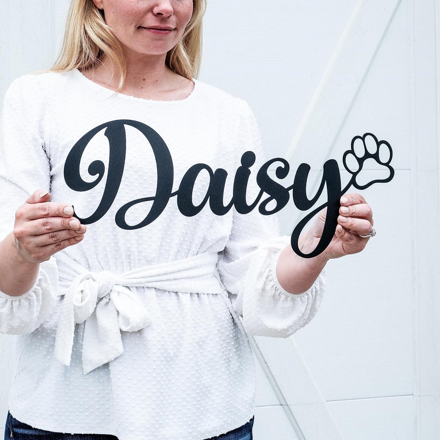 Personalized Metal Pet Name with Paw | Custom Metal Décor | Dog Name Sign | Gift for Dog Mom Dad | Pet Loss Memorial Gift